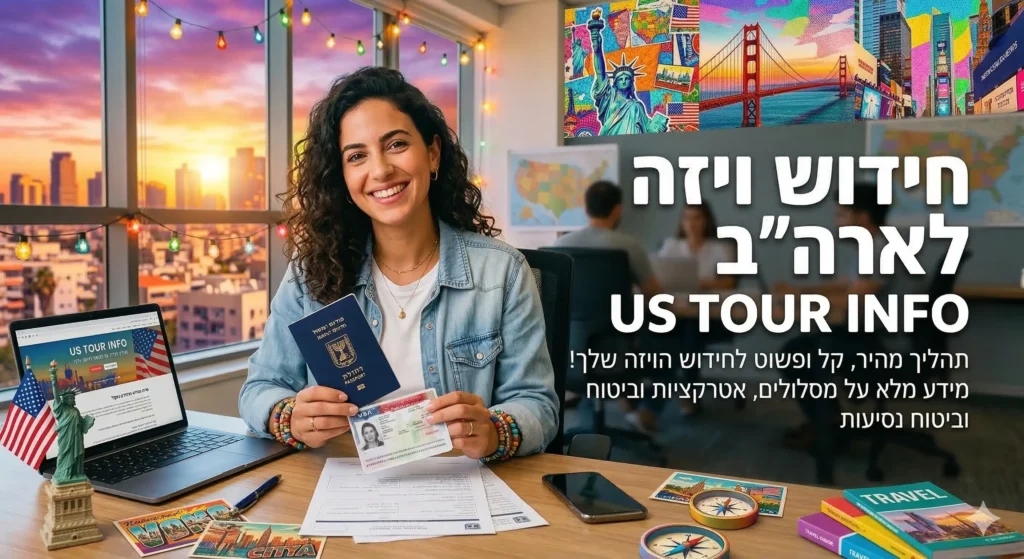 חידוש ויזה לארצות הברית עבור מטיילים ישראלים - אתר US TOUR INFO